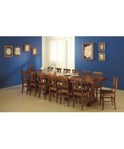 Tavolo Estensibile - 180/360 cm - Colore Noce - Faggio Massello