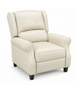 Poltrona Della Nonna Reclinabile in Ecopelle Crema - Comfort e Stile