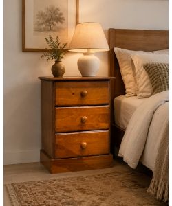 Domo Mea Comodino Ciliegio 3 Cassetti 62x46x41 cm Arredo Elegante