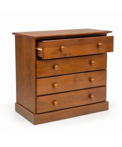 Domo Mea Cassettiera Classic 4 Cassetti in Legno Massello 78x86x43 cm