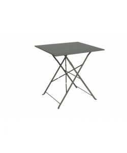 Tavolo Pieghevole Quadrato in Metallo Antracite 70x70cm