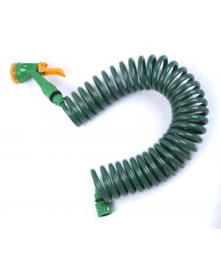 Tubo da giardino spirale 15 m con pistola