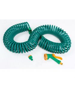 Tubo da giardino spirale 15 m con pistola