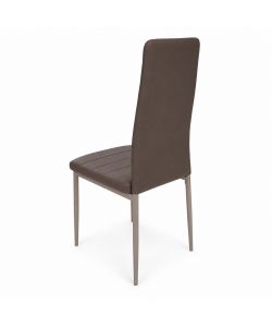 Avatar Sedia in Similpelle Fango - Elegante e Moderna 51x41x98 cm