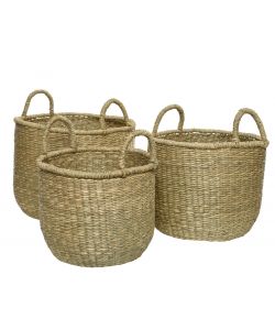 Cesta con manici 30x25 cm naturale