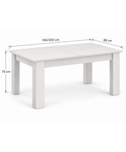 Tavolo Ulrich Allungabile Bianco 140/200x88x75h Cm - Design Moderno