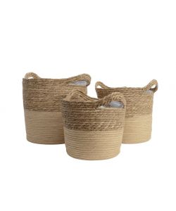 Cesta con manici in vimini piccola