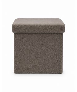 Domo Mea Pouf pieghevole Teddy Beige 38x38 cm con vano contenitore