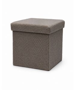 Domo Mea Pouf pieghevole Teddy Beige 38x38 cm con vano contenitore