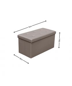 Domo Mea Pouf Pieghevole Tortora - 76x38x38cm