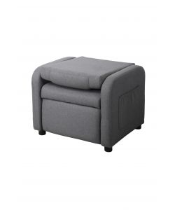 Domo Mea Poltrona Reclinabile Slide Glider Grigia con Poggiapiedi