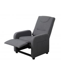 Domo Mea Poltrona Reclinabile Slide Glider Grigia con Poggiapiedi