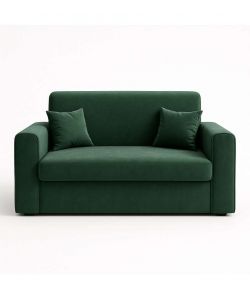 Divano Mini Estasi Verde 125x80x75 cm - Comfort e Stile per Piccoli Spazi