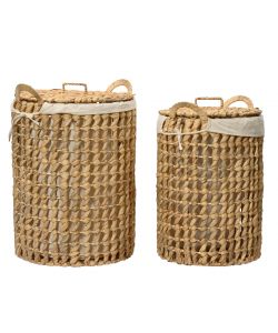 Cesta portabiancheria con coperchio naturale 48h