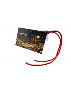 Biglietto Auguri di Natale Sardo 6x9 cm - Bonas Festas