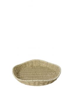 Vassoio in Corda Naturale 30xH5,5 cm Decorativo Boho per Casa
