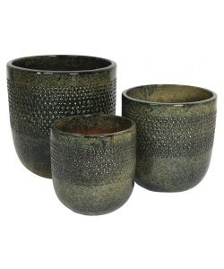 Vaso Collin Terracotta Giara 38x40 cm Nero per Interni ed Esterni