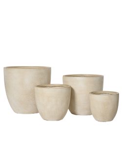 Tyler Vaso per piante Sabbia �37 cm Fibra Clay Rotondo Indoor/Outdoor