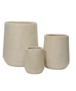 Vaso Scott per Piante Rotondo Beige Ø39 cm in Fibra Clay Indoor/Outdoor