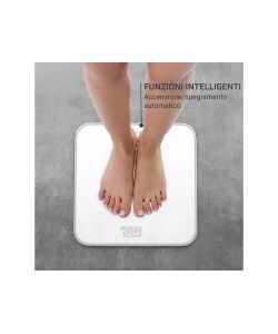 Rowenta Bilancia Pesapersone Digitale Bianca 180 kg Vetro Temperato