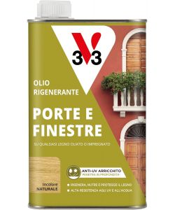 V33 Olio Rigenerante Incolore per Porte e Finestre 0,5L Esterno