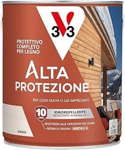 V33 Protettivo Completo Legno Bianco 2,5L Alta Protezione all'Acqua