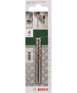 Bosch Punta HSS-G 4mm per Metallo 2 Pz 75mm Argento Codolo Tondo
