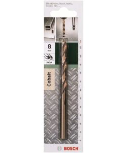 Bosch Punta Elicoidale HSS-CO 8 mm per Metallo 135� 8x117 mm Grey