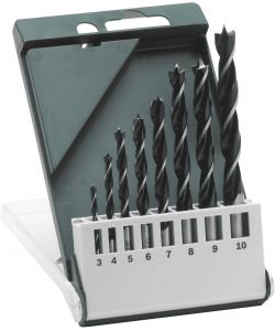 Bosch Set 8 Punte Legno 3-10 mm Punta a Spirale Gambo Cilindrico