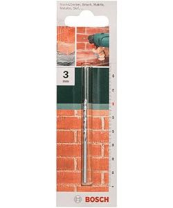 Bosch Punta per Muro 3 mm - Metallo - Gambo Cilindrico - Spirale