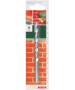 Bosch Punta per Muratura 9 mm - 9 x 80 x 120 mm - Gambo Cilindrico Grigio