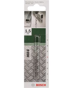 Bosch Punta Metallo HSS-G 1.5mm Argento 2 Pz per Trapani tondi