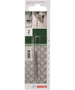 Bosch Punta per Metallo HSS-G 2mm 118° 2 Pz Codolo Cilindrico Grey