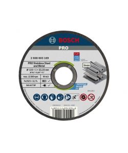 Bosch Set mole 115 mm Inox 10 dischi abrasivi per acciaio inox