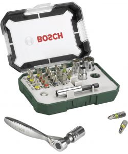 Bosch Set Avvitamento Rainbow - 26 Pezzi con Cricchetto e Custodia