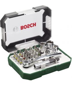 Bosch Set Avvitamento Rainbow - 26 Pezzi con Cricchetto e Custodia