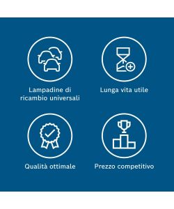Bosch Lampadina Alogena Auto H4 - 60/55W, 12V - Compatibile con molte auto
