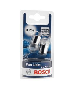 Bosch Lampadine Alogene R10W Pure Light 12V 10W - Confezione da 2 Pezzi