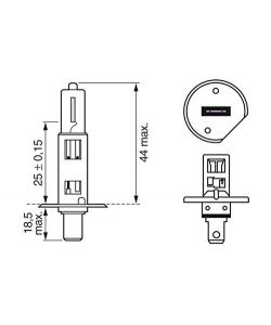 Bosch Lampadina H1 Plus 10 - 12V 55W P14.5s - Maggiore Luminosit