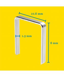 Rapid Graffe a Filo Largo 8 mm Acciaio Zincato - 970 pezzi