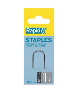 Rapid Graffe Tonde Zincate 12 mm Fissaggio Cavi Fino a 50V - 960 pezzi