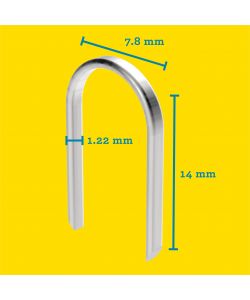 Rapid Graffe Tonde Zincate 14 mm Fissaggio Cavi Fino a 50V - 960 pezzi