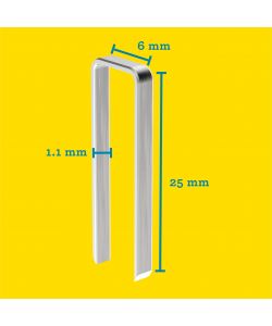 Rapid Graffe Strette Acciaio Zincato 25 mm - Confezione 600 pezzi