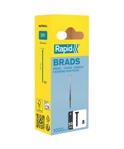 Rapid Chiodi 30 mm Acciaio Zincato - Confezione da 1000 pezzi
