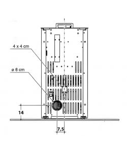 Invicta Stufa a Pellet Adrano 7 Plus - Rosso - 47x56x95 cm - 8,2 kW
