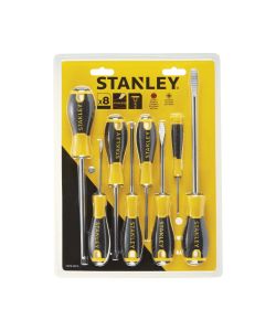 STANLEY Set 8 PZ Giraviti Essential Nero/Giallo - Utensili Manutenzione Fai-da-Te