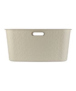 Keter Cesta Portabiancheria Softex Bianco Gesso 45L con Maniglie