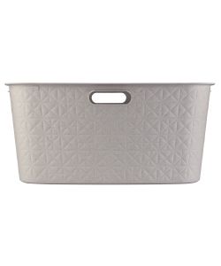 Keter Cesta Portabiancheria Softex Tortora 45 Litri con Maniglie