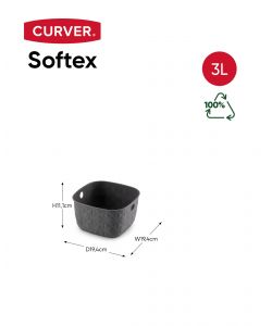 Keter Cestino Softex Grigio Antracite 19x19x11 cm Leggero Impilabile