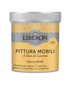Lib�ron Pittura Mobili Giallo Frumento 0,5 L - Alta Copertura e Facilit� Applicazione